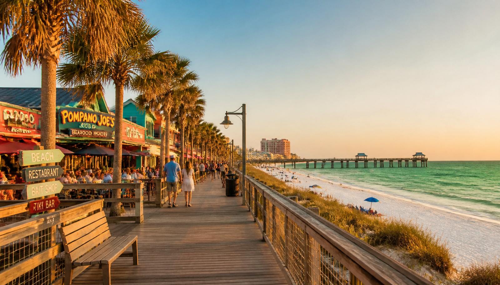 Emerald Coast shoreline with turquoise Gulf water and white sand